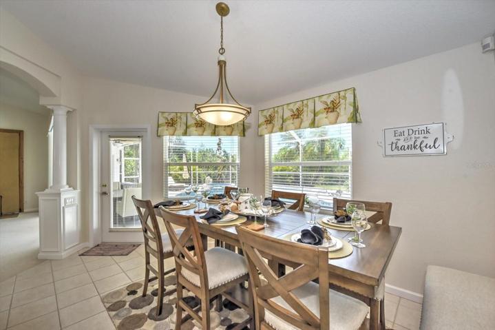 Spacious dining area