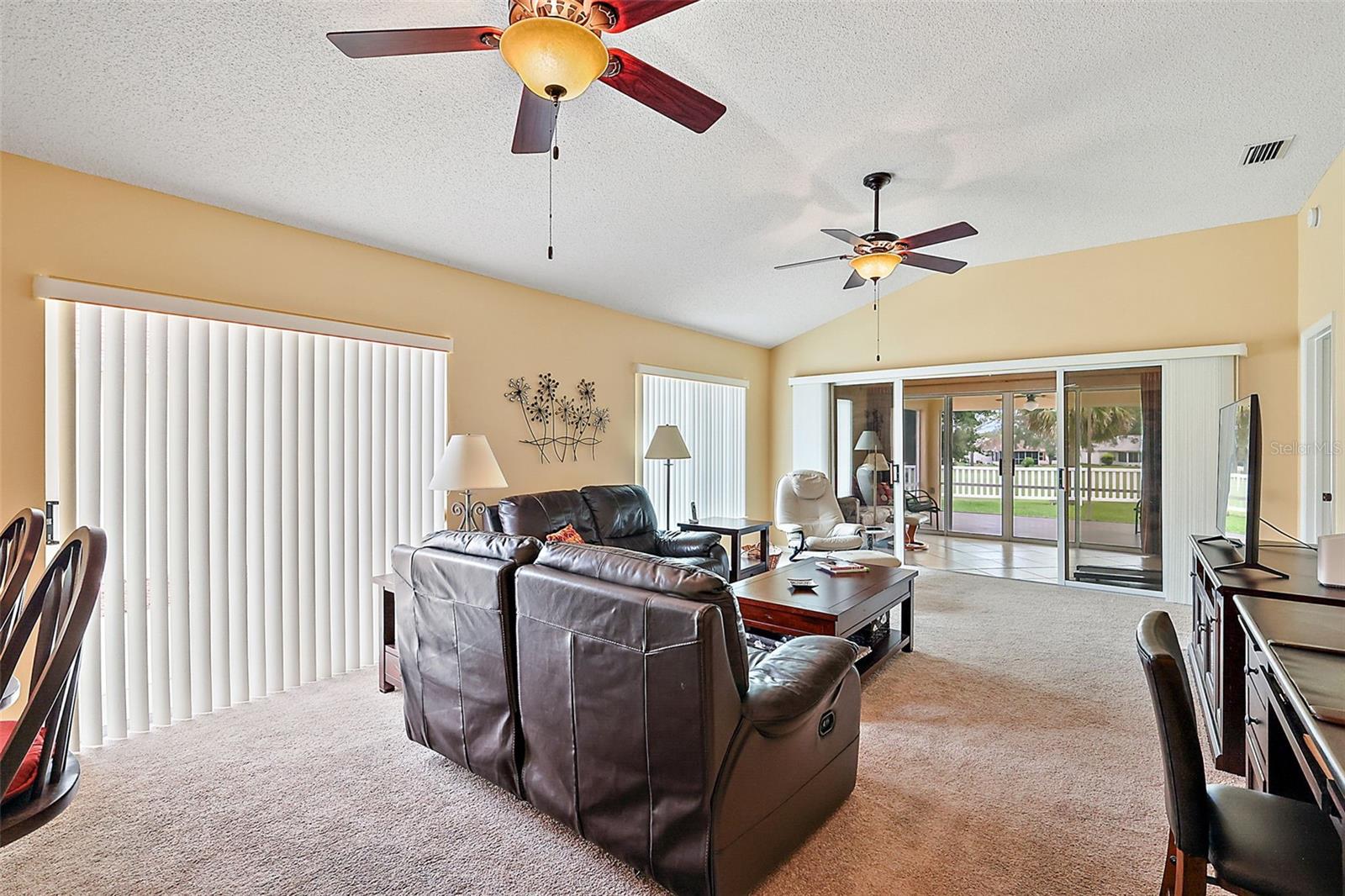 Living area w/stackable sliders to lanai