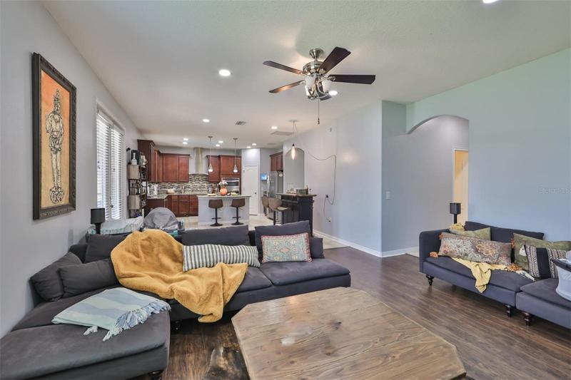 KITCHEN/DINING ROOM AND FAMILY ROOM