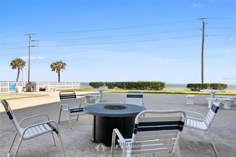 Enchanting outside entertaining. Year-round activates can be enjoyed on this beautiful patio area.  Marshmallow roasts anyone?  All overlooking the ocean!