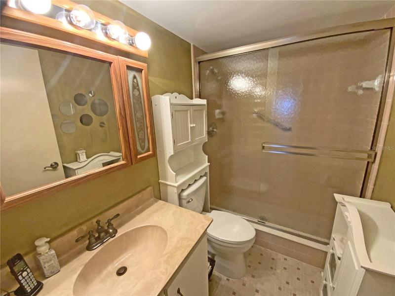 Owners bath. The convenience of a step in shower with easy care maintenance.