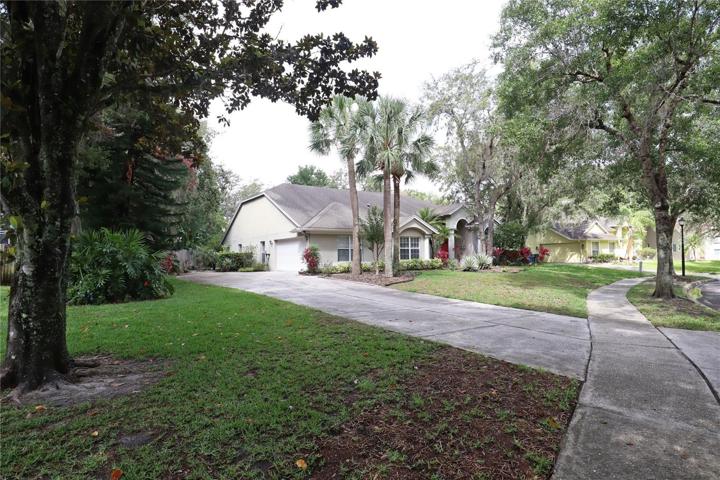 long entrance driveway with plenty of parking