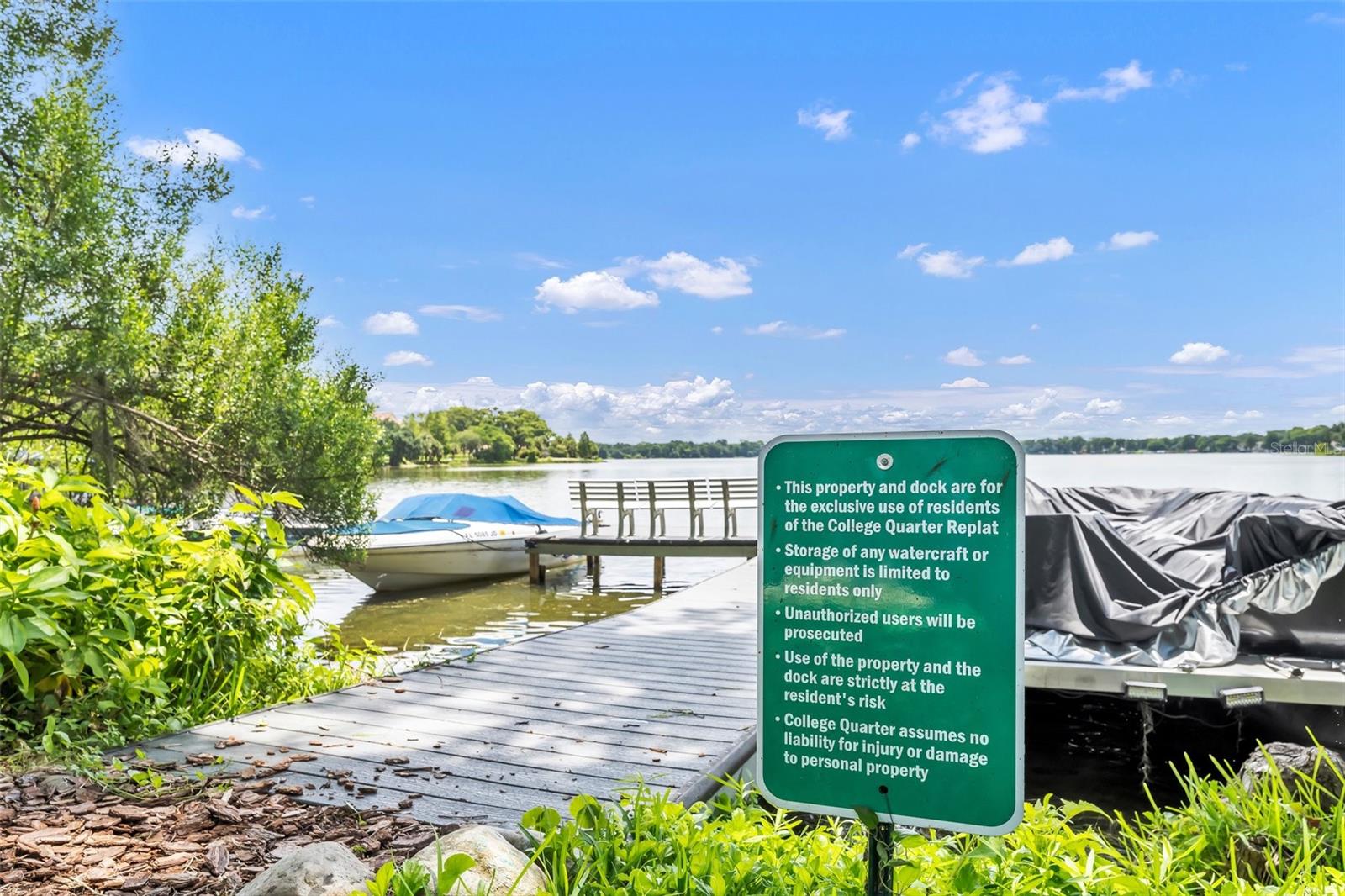 Lake access for College Quarter residents