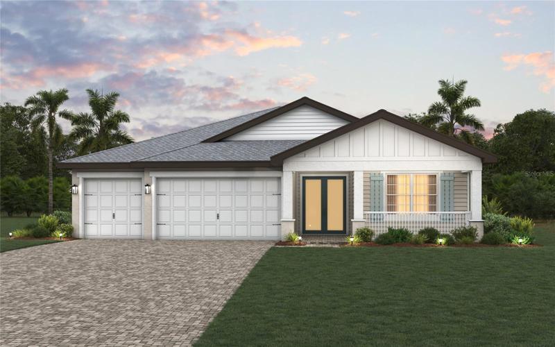 Magnolia Elevation S Rendering. *DISCLAIMER: Renderings, Photos, Virtual Tours are of like model and are used for display purpose only, actual property may vary.