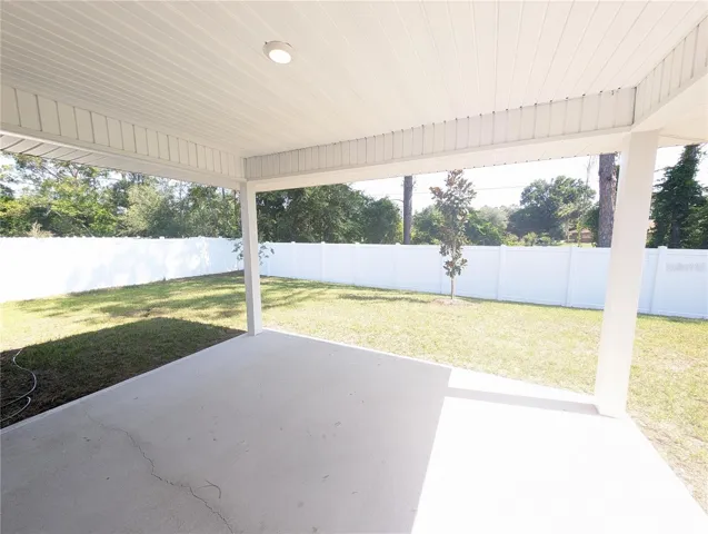 Fenced back yard