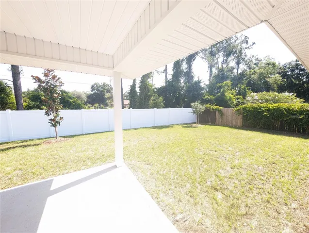 Fenced back yard
