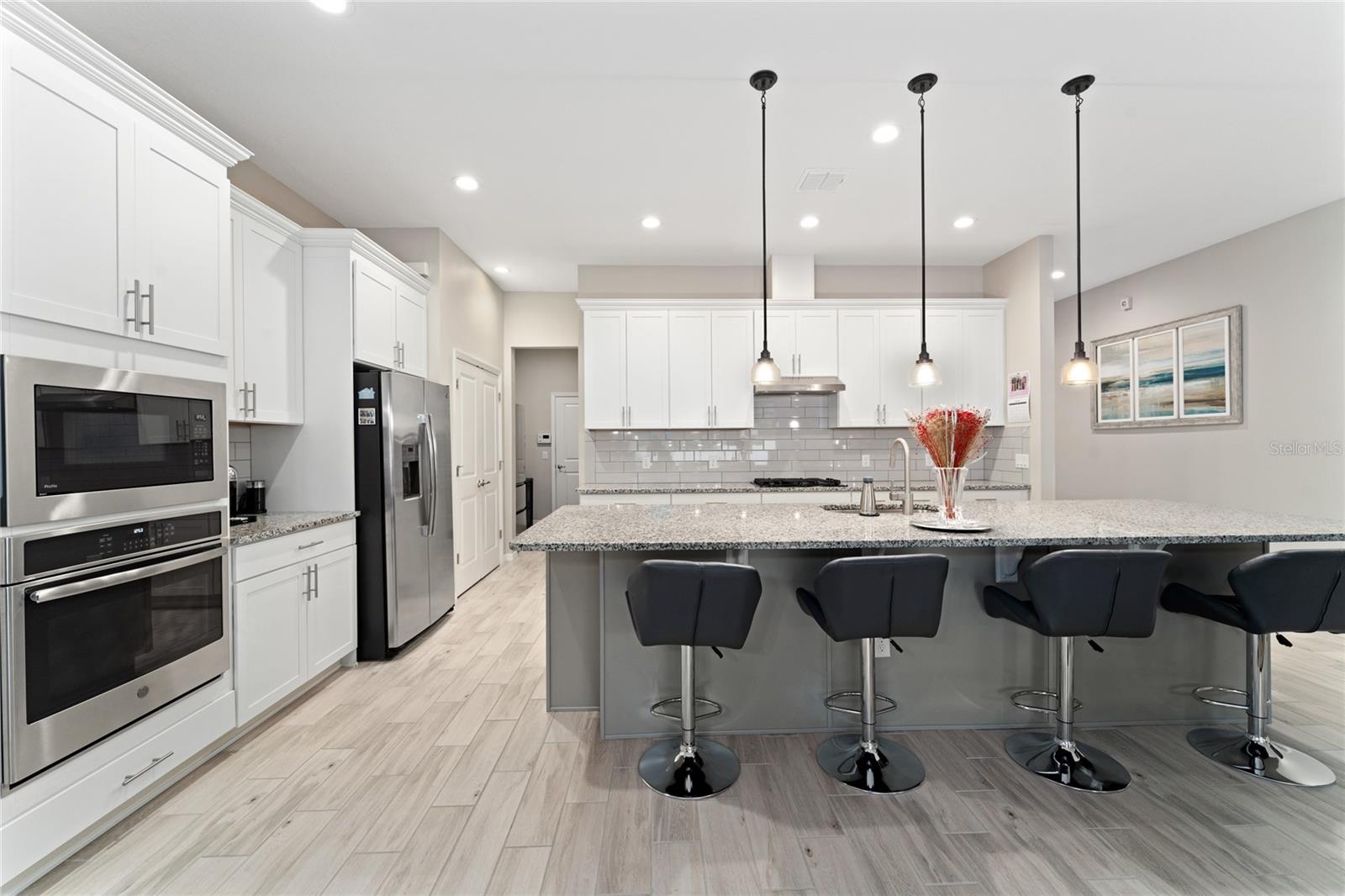 This shows the openness of the kitchen