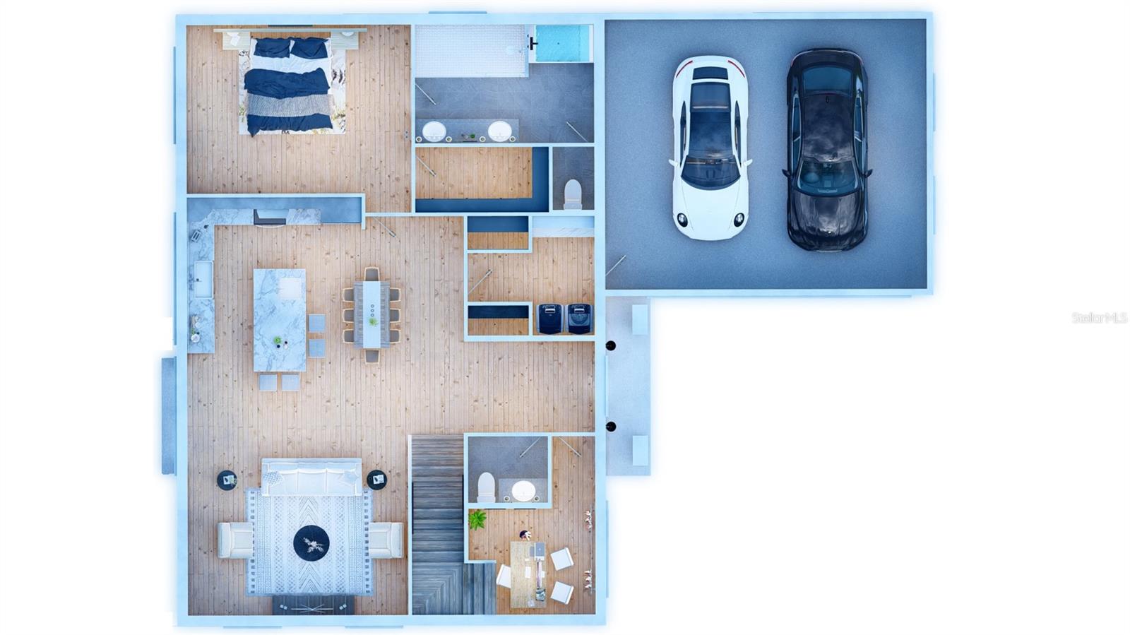 1st Floor Plan, Top View