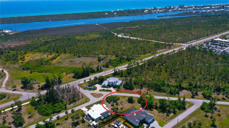 Aerial Photo of 21 Cobia Dr - State Park entrance 1/4 mile away