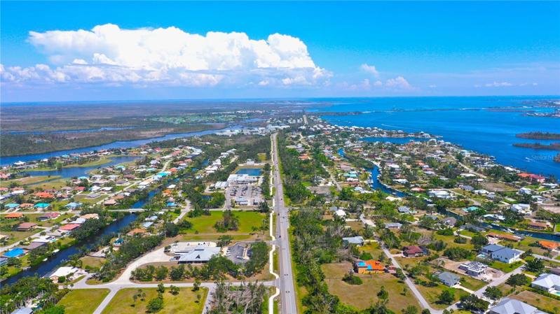 Aerial Photo Looking South of Placida Road above 21 Cobia Dr