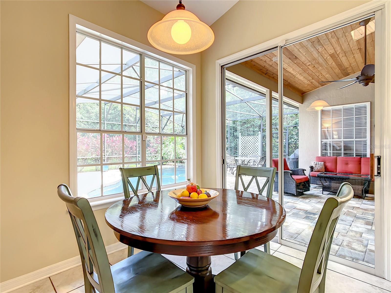 Breakfast nook with a view!