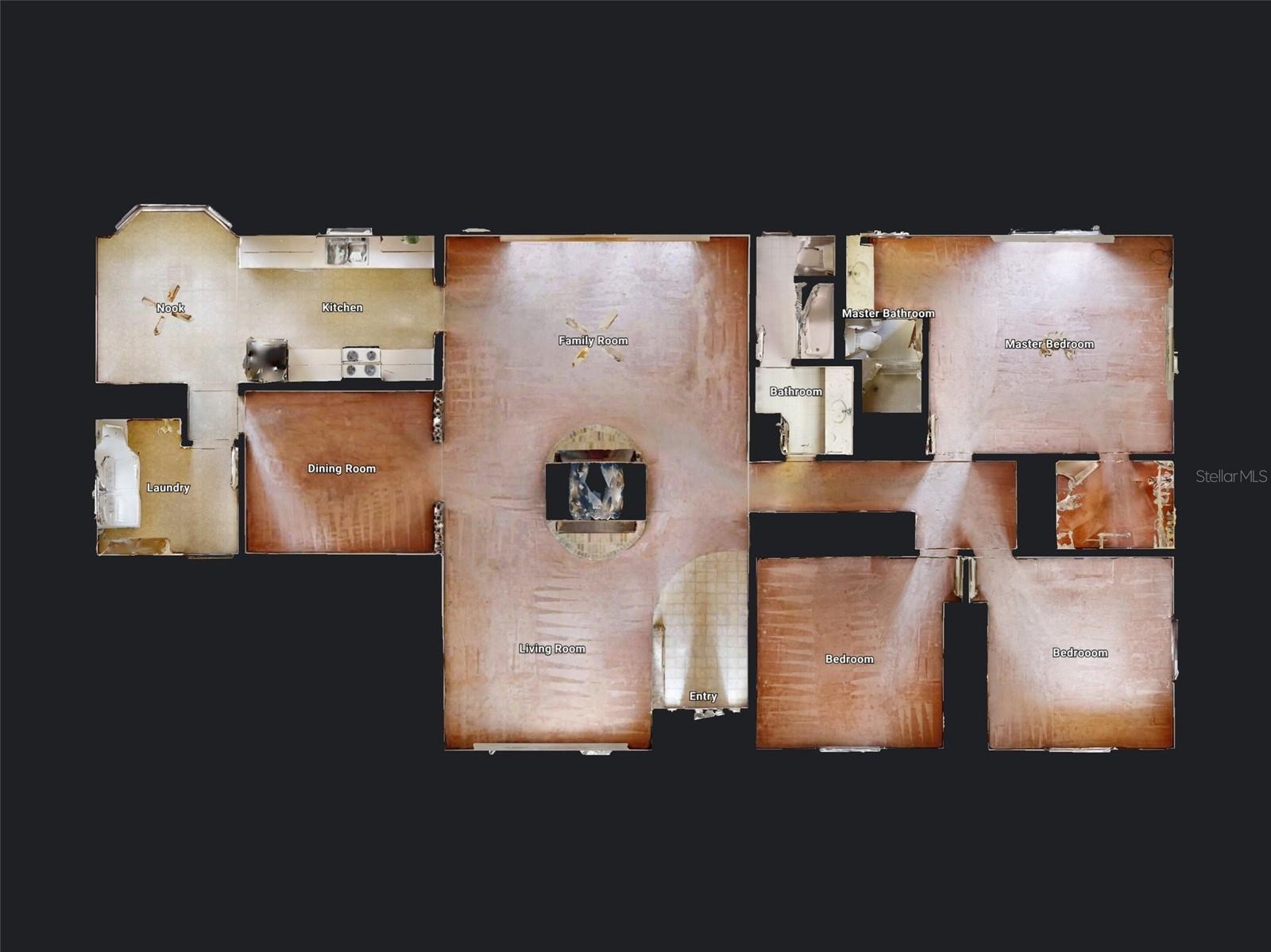 Floor plan w/rooms identified