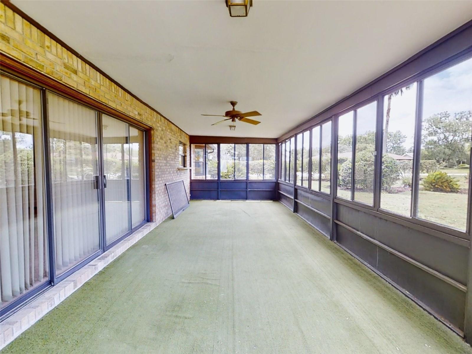 Enclosed porch w/glass windows