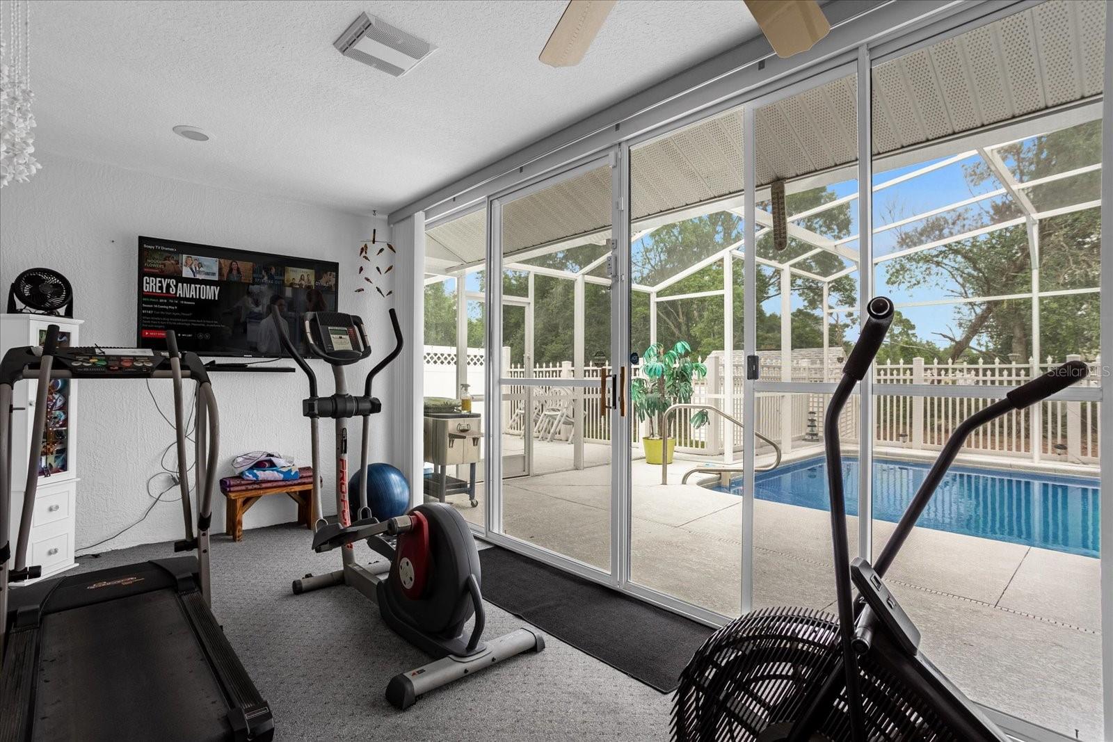 Screened lanai