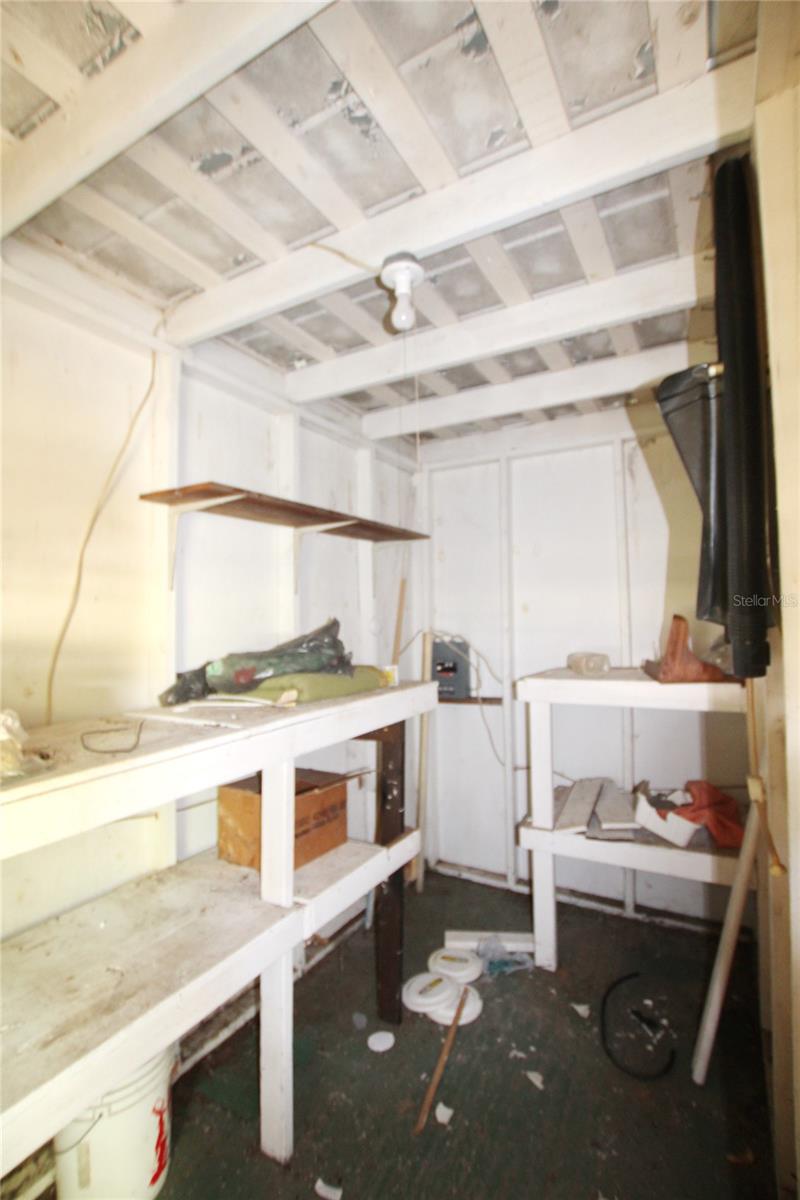 Inside Shed
