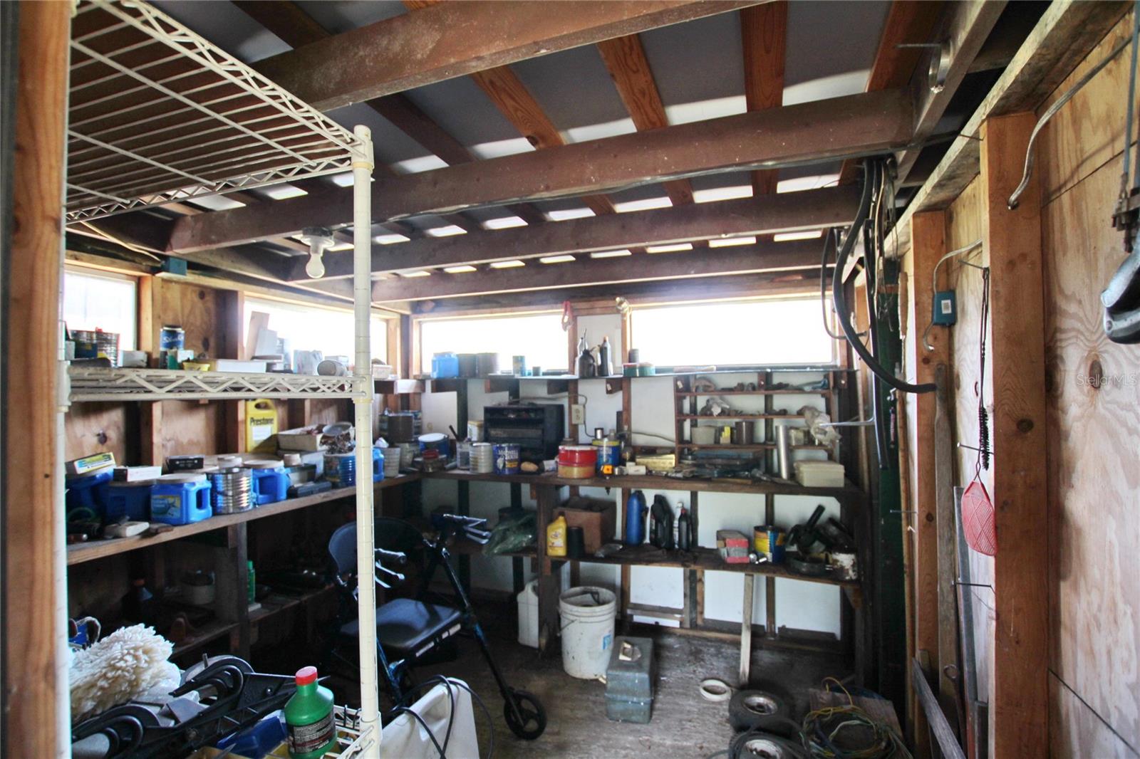 Inside Shed
