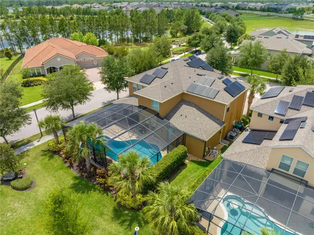 Aerial view of backyard & pool 16328WVL