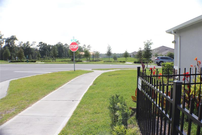 View from side of the home also showing the view of the park.