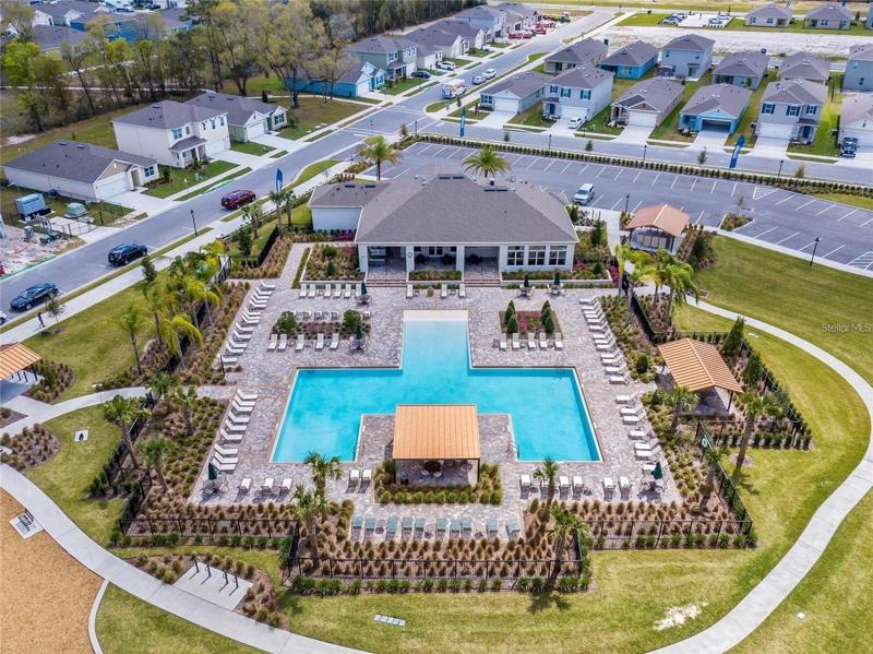 Look of the club house and lagoon style pool with a beach style built in ramp for your little ones to enjoy.