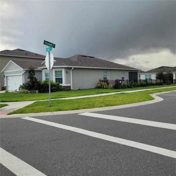 Side of the house, with lots of side visitor parking, also newly planted green fence for your privacy.