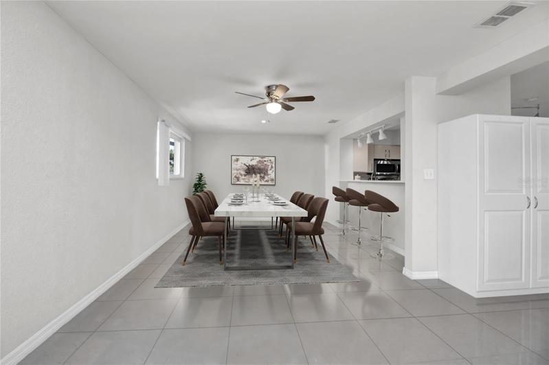 Virtually Staged Dining Room