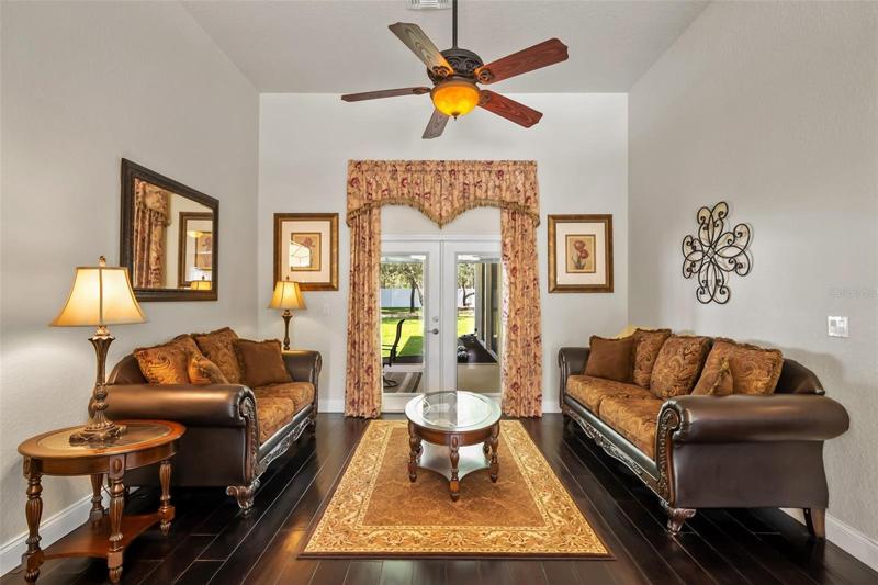 Foyer with View of Park Like Backyard
