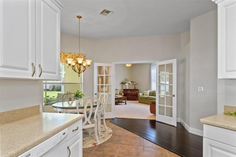 Kitchen to Breakfast Nook and Family Room