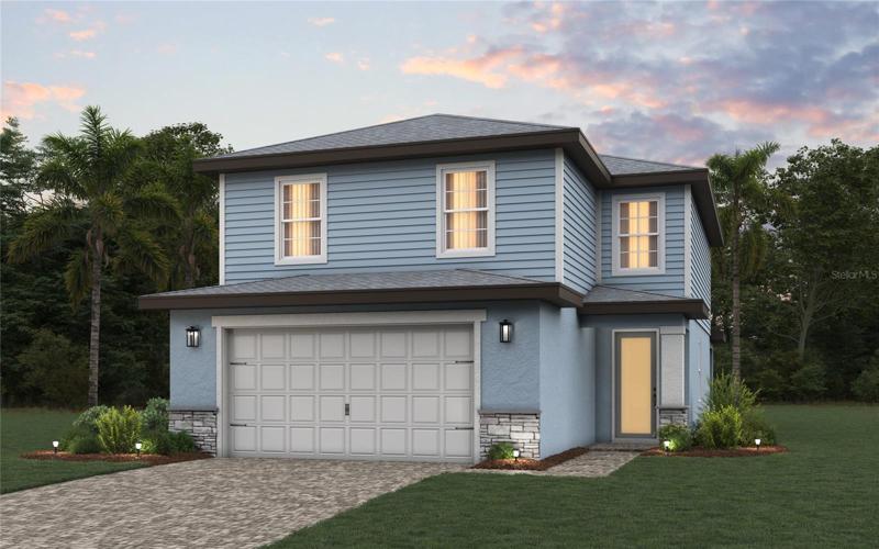 Hampton Elevation D Rendering *DISCLAIMER: Renderings, Photos, Virtual Tours are of like model and are used for display purpose only, actual property may vary.