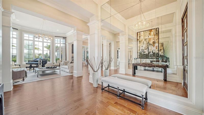 front foyer and living room