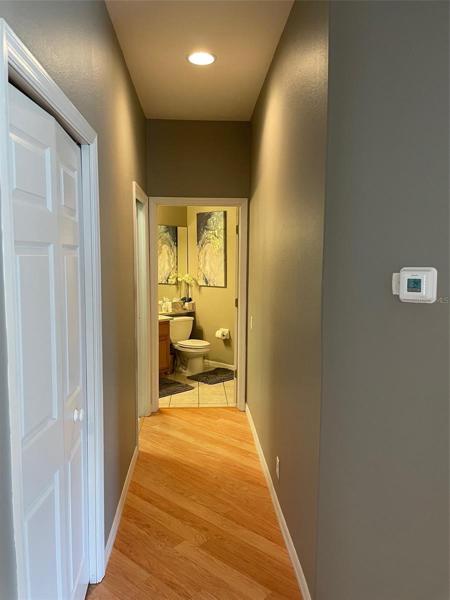 Downstairs Hallway and Bathroom