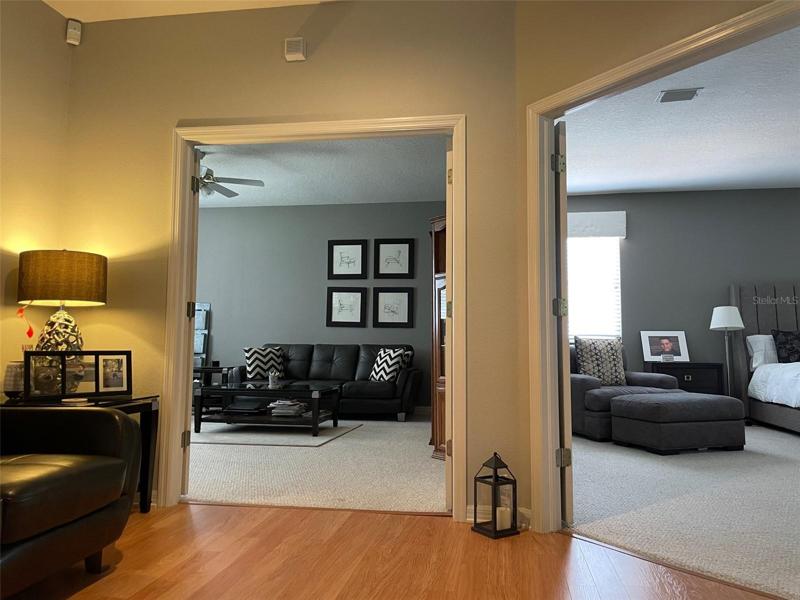 Library/Office and Master Bedroom from Upstairs Hallway