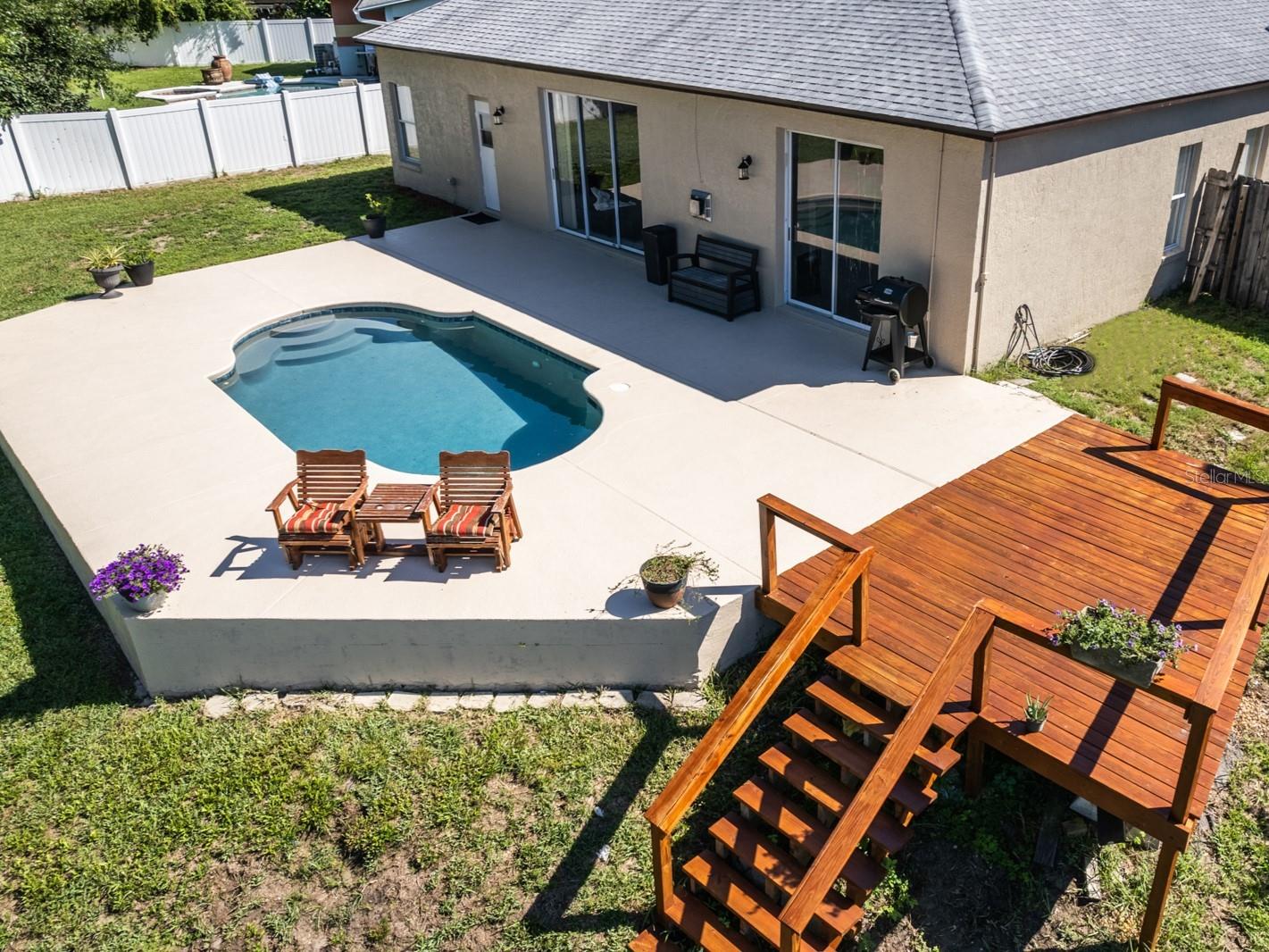Overhead of pool and deck