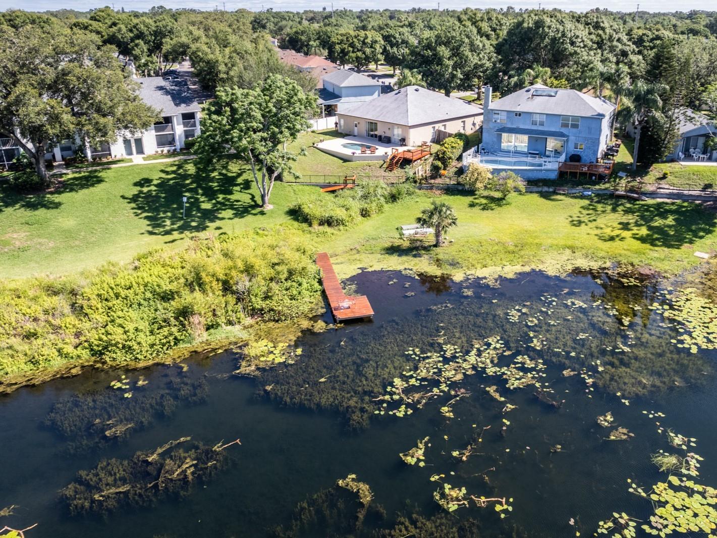 Overhead of Lake Porter back towards home - dock is on neighbor's property
