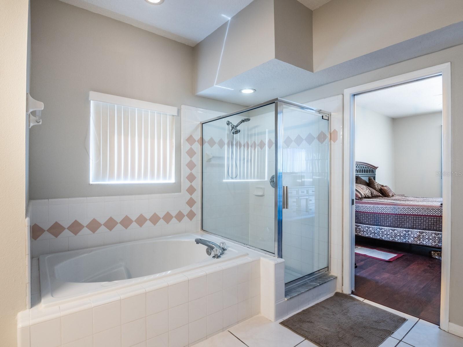Separate Garden Tub and Shower