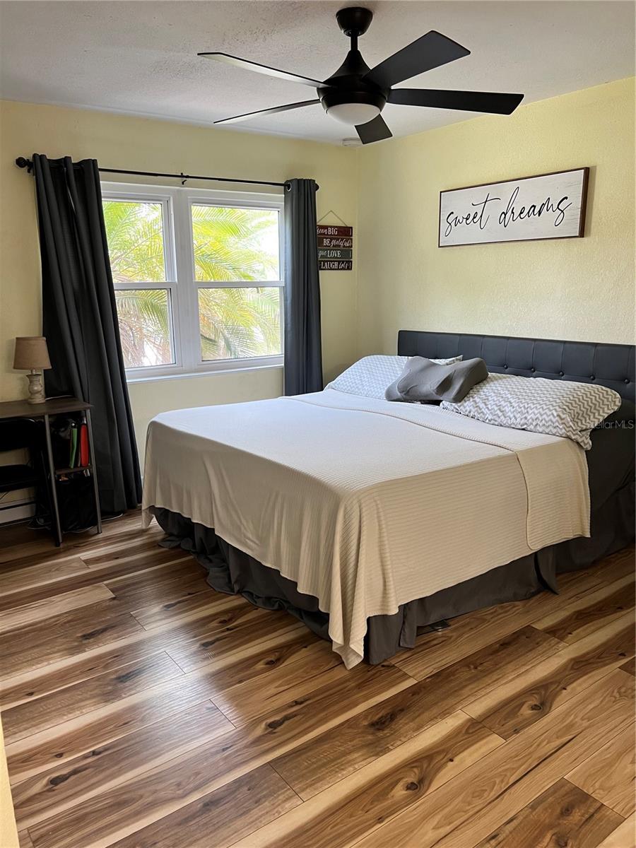 Master bedroom at the front of the home.