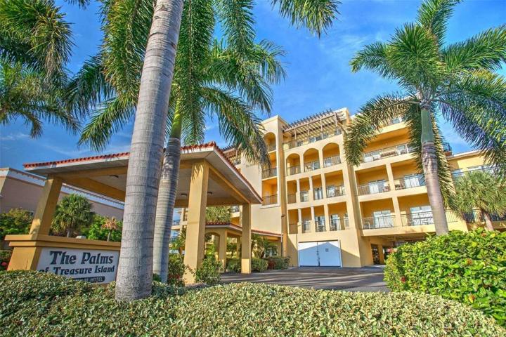 Palms of Treasure Island. Finest location of the Island. Built in 2007. 36 total units. Directly on the open waters of the Intracoastal Waterway and directly across the road from the Gulf of Mexico. A convenient location to Shopping, restaurants, etc...Just right. So many repeat vacationers.