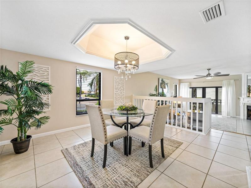 There is plenty of natural light, which is the beauty of being a corner unit!