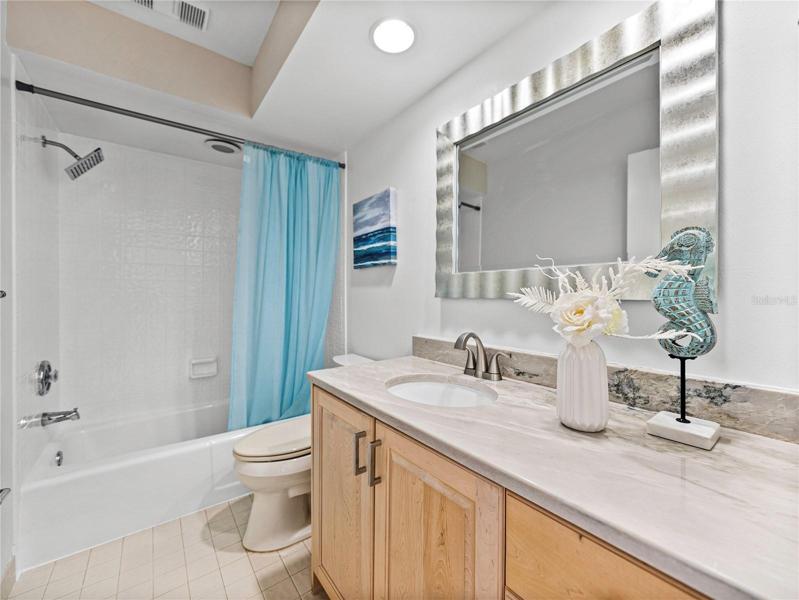 The Guest Bath on the top floor.