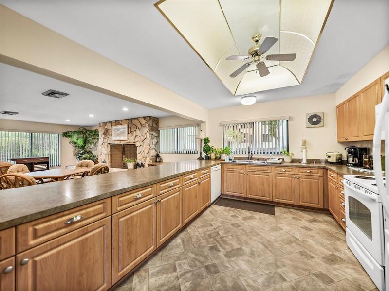 Great space for serving a a buffet!