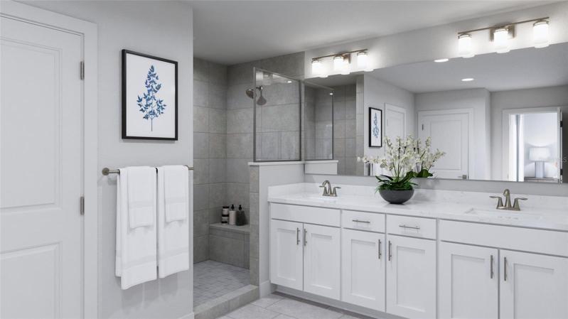 Primary Bathroom *DISCLAIMER: Renderings, Photos, Virtual Tours are of like model and are used for display purpose only, actual property may vary.