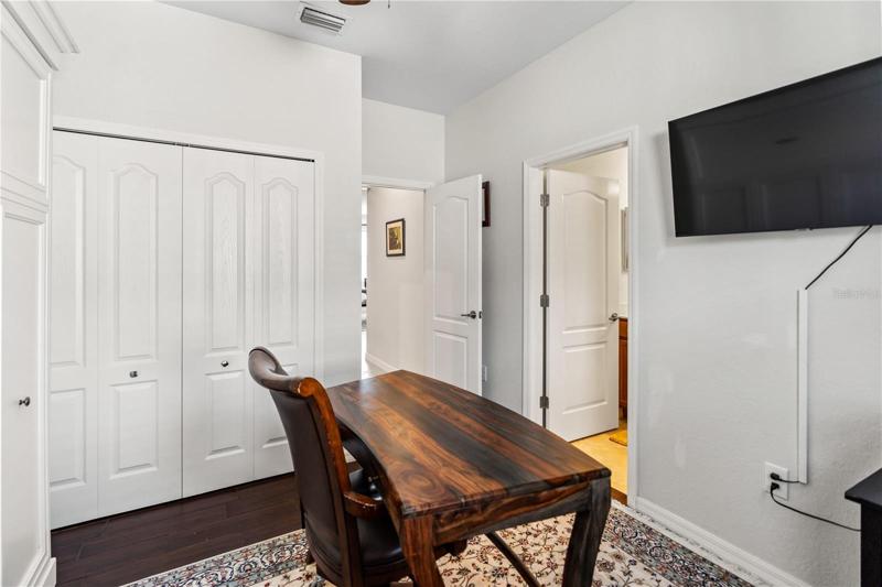 When the Murphy bed is  closed this room becomes a study or an office makes.  Murphy is negotiable..