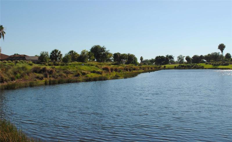 View of pond adjacent to the home