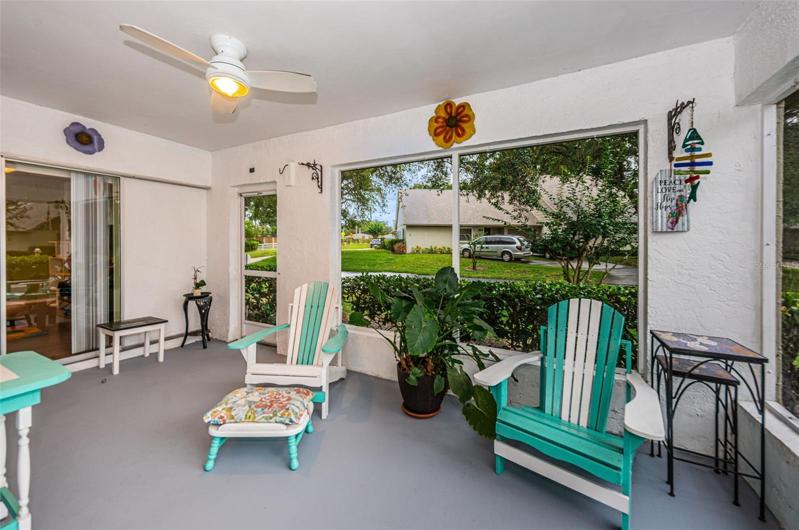 Sunroom off kitchen