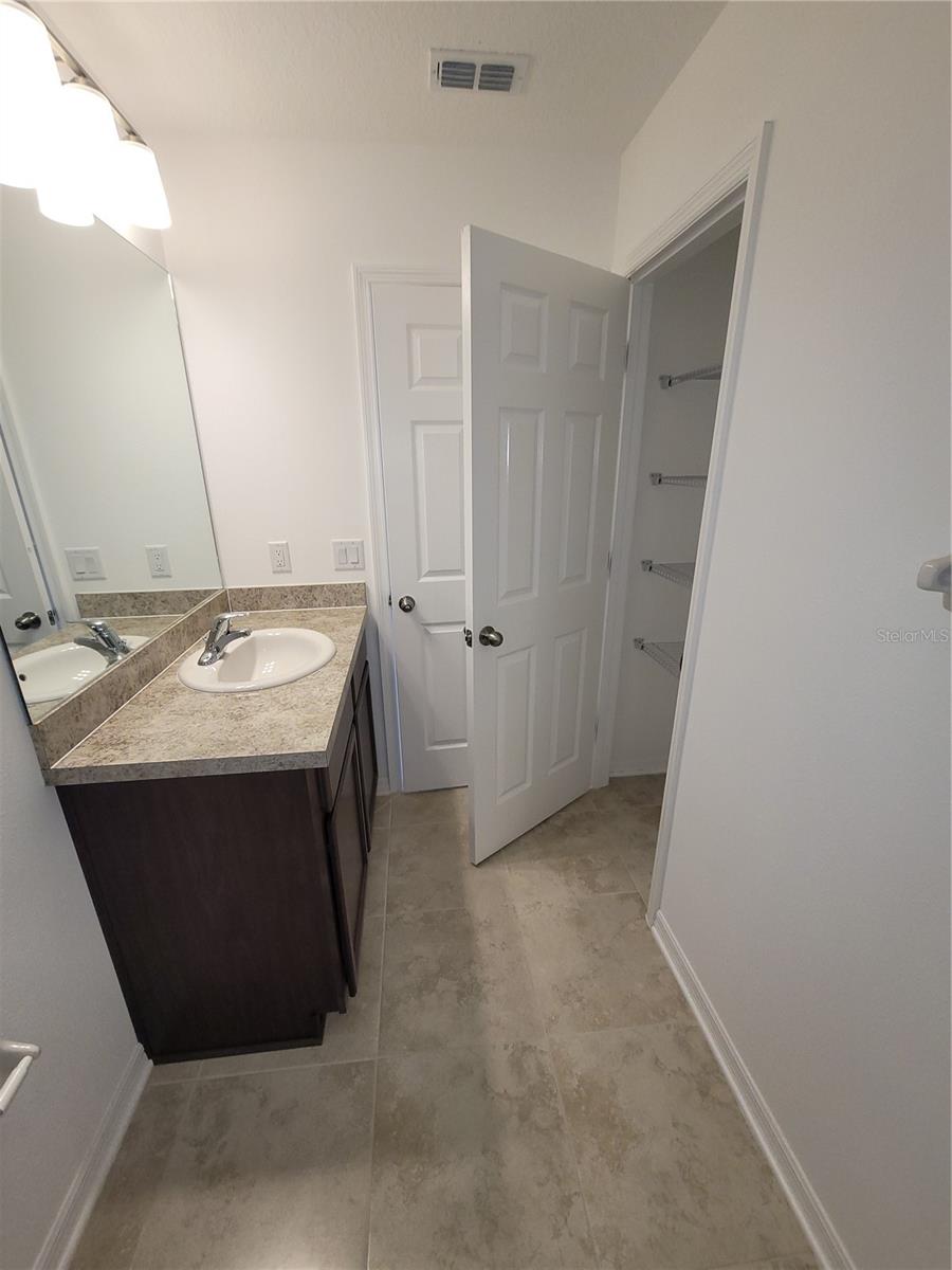 Linen Closet in Hall Bath