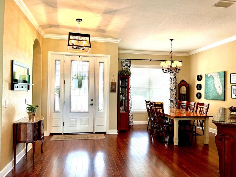 Foyer and dining area