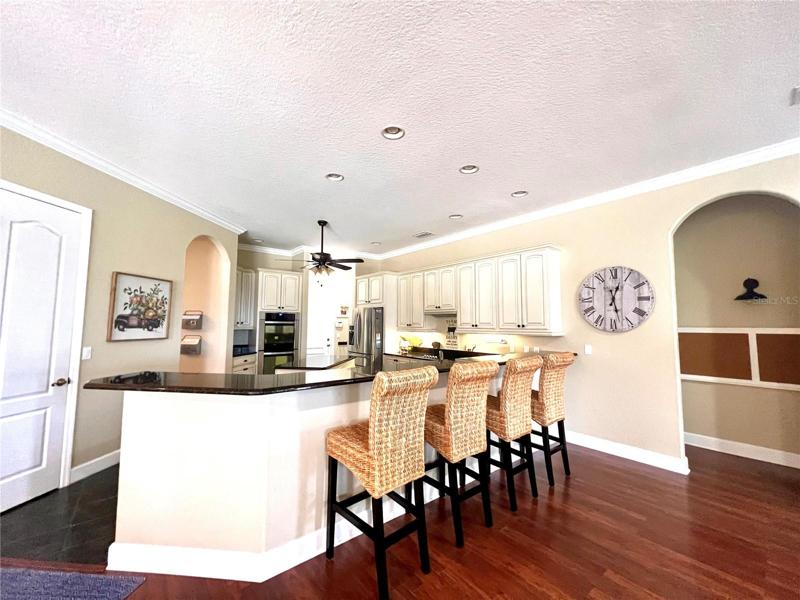 Kitchen open to family room & breakfast nook area