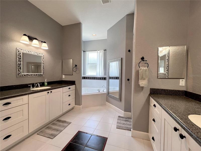 Master bath w/ 2 vanity areas