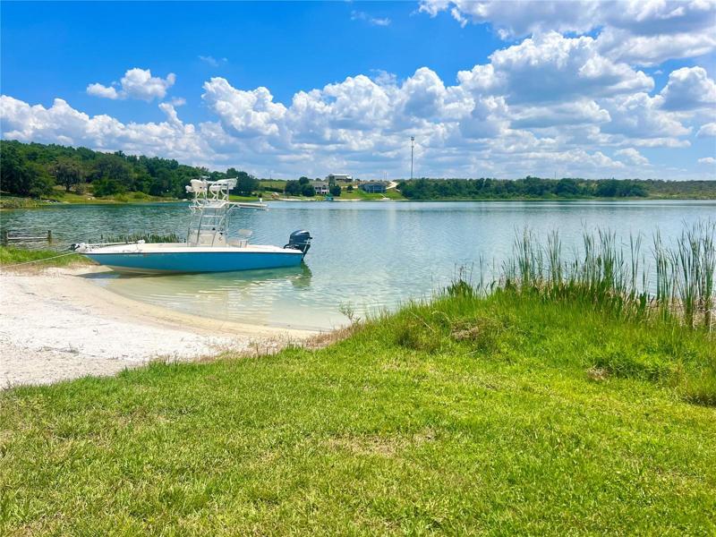 Sandy beach on lake