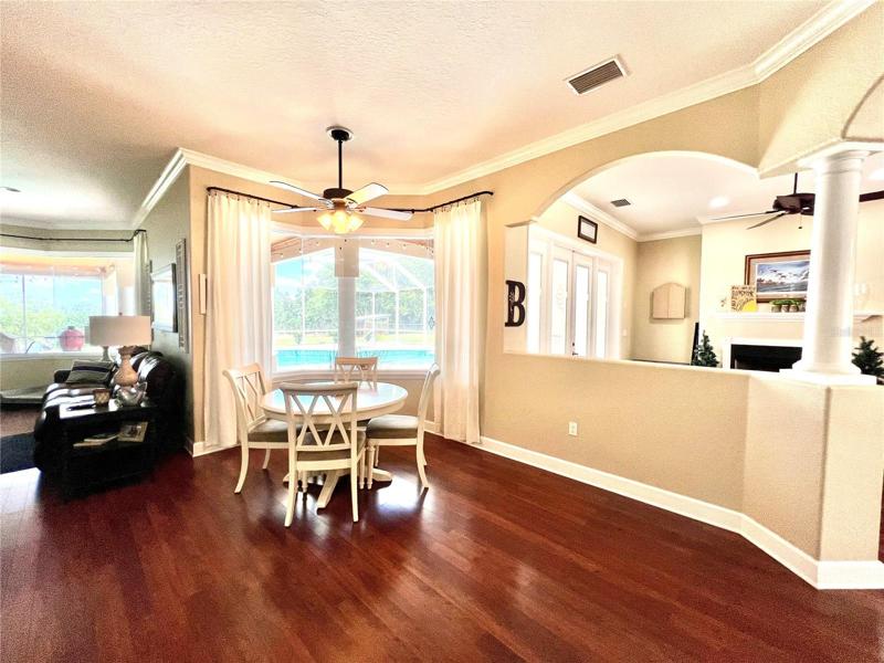 Breakfast nook for casua dining