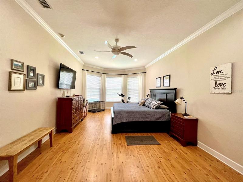 Large master BR w/ pretty bay window